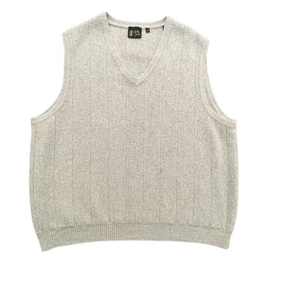 Bobby Jones Golf VTG 100% Pure Baby Alpaca Sweater Vest Peru Gray XL Men - Picture 1 of 8